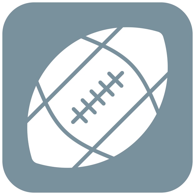 El icono del vector de la pelota de rugby se puede usar para el conjunto de iconos de rugby
