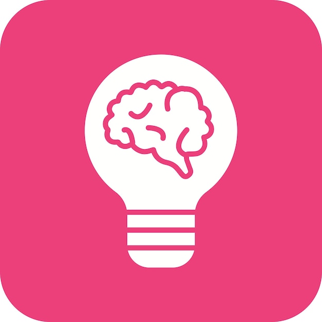 El icono del vector de pensamiento creativo se puede usar para el conjunto de iconos de habilidades para la vida