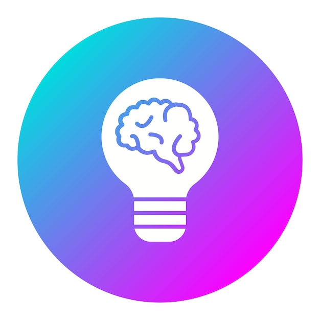 El icono del vector de pensamiento creativo se puede usar para el conjunto de iconos de habilidades para la vida