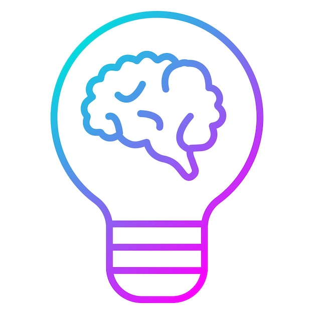 El icono del vector de pensamiento creativo se puede usar para el conjunto de iconos de habilidades para la vida