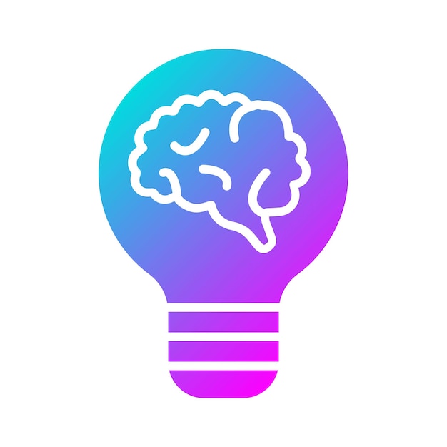 El icono del vector de pensamiento creativo se puede usar para el conjunto de iconos de habilidades para la vida