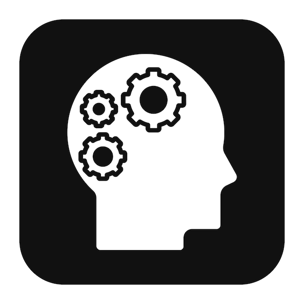 El icono del vector de pensamiento crítico se puede usar para el conjunto de iconos de literatura