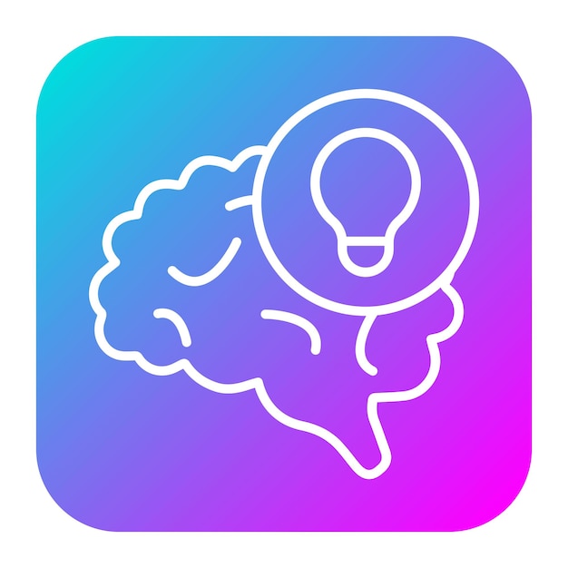El icono del vector de pensamiento se puede usar para el conjunto de iconos de habilidades para la vida