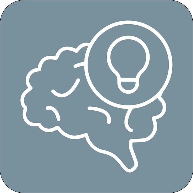 El icono del vector de pensamiento se puede usar para el conjunto de iconos de habilidades para la vida