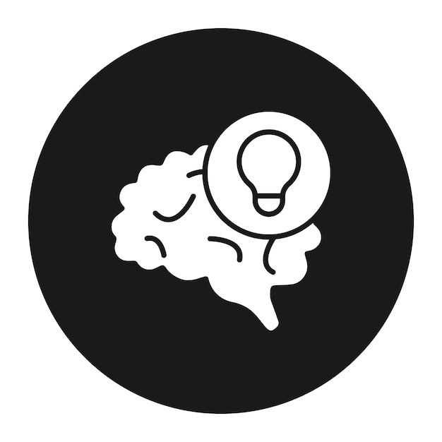 El icono del vector de pensamiento se puede usar para el conjunto de iconos de habilidades para la vida