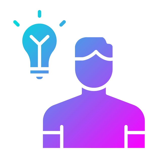 El icono del vector de pensamiento se puede utilizar para el conjunto de iconos de negocios y finanzas