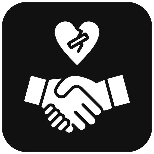 El icono del vector de perdón se puede usar para el conjunto de iconos de rasgos de personalidad