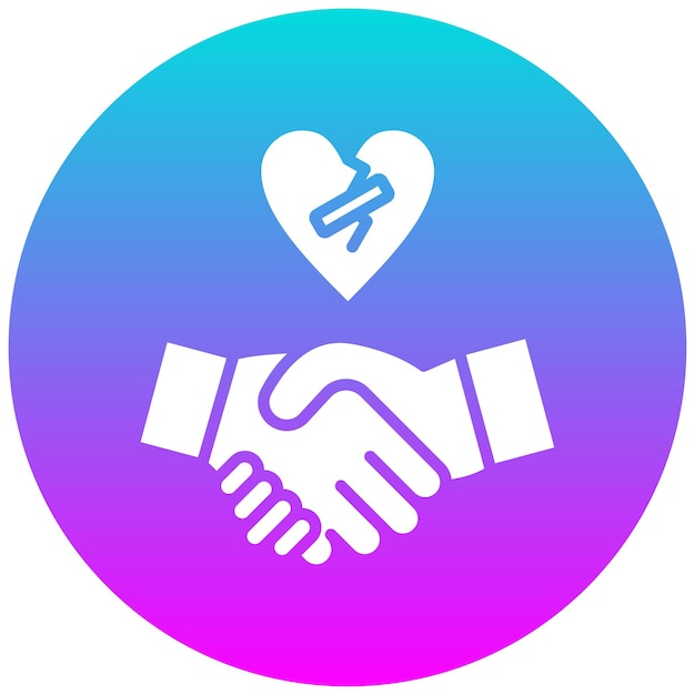 El icono del vector de perdón se puede usar para el conjunto de iconos de rasgos de personalidad