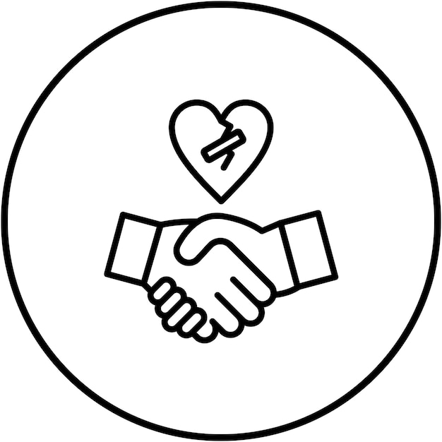 El icono del vector de perdón se puede usar para el conjunto de iconos de rasgos de personalidad