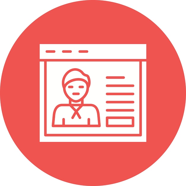 El icono del vector de perfil se puede utilizar para el conjunto de iconos de comunicaciones
