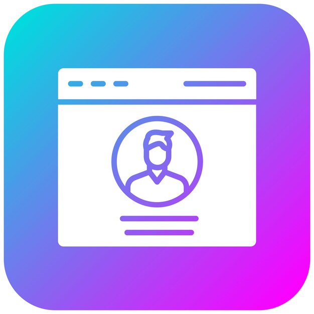 El icono del vector de perfil se puede utilizar para el conjunto de iconos de comunicaciones