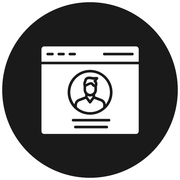 El icono del vector de perfil se puede utilizar para el conjunto de iconos de comunicaciones