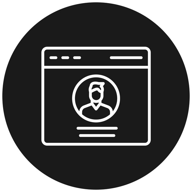 El icono del vector de perfil se puede utilizar para el conjunto de iconos de comunicaciones