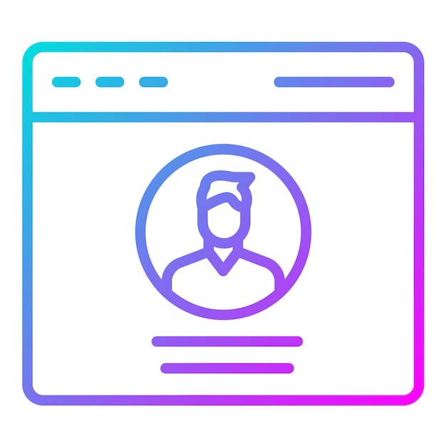El icono del vector de perfil se puede utilizar para el conjunto de iconos de comunicaciones