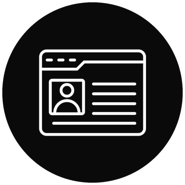 El icono del vector de perfil se puede utilizar para el conjunto de iconos de venta al por menor digital