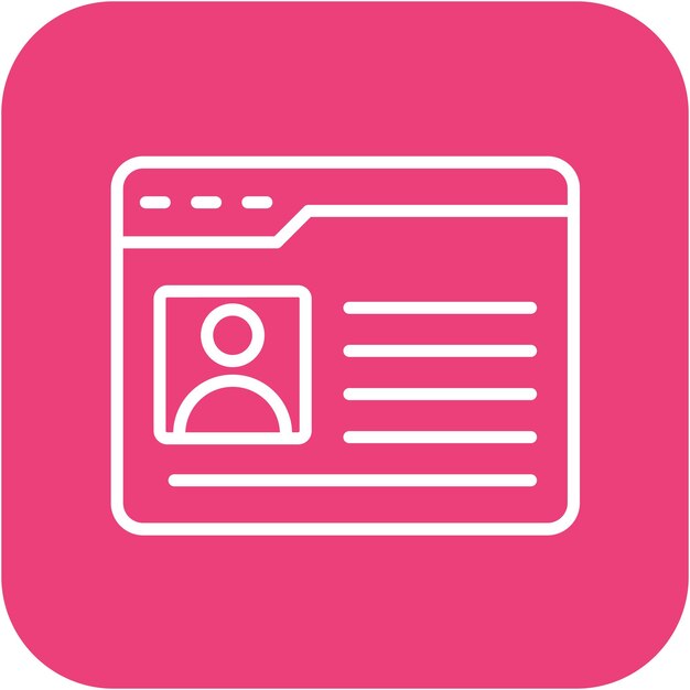 El icono del vector de perfil se puede utilizar para el conjunto de iconos de venta al por menor digital
