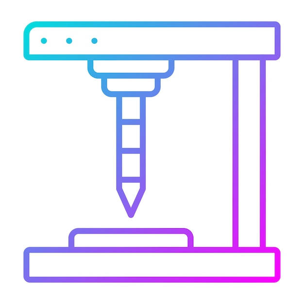 El icono del vector de perforación automático se puede utilizar para el conjunto de iconos de procesos industriales