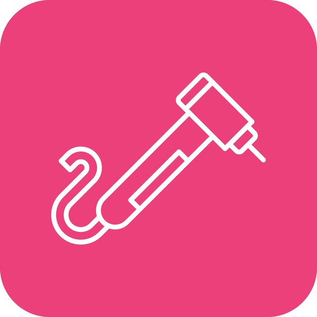 El icono del vector de perforación dental se puede utilizar para el conjunto de iconos de cuidado dental