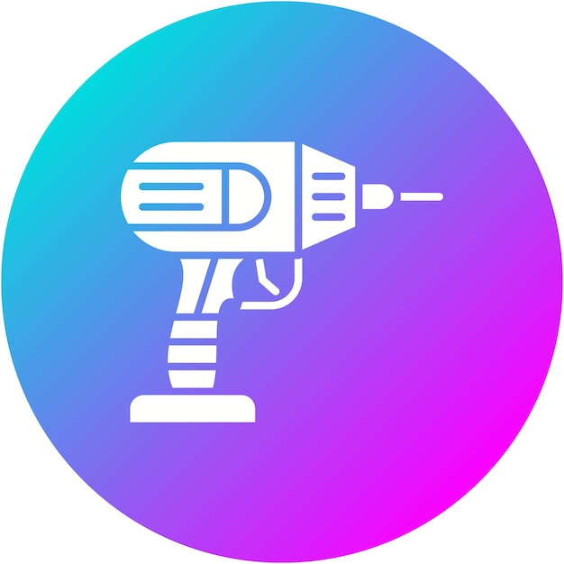 El icono del vector de perforación manual se puede utilizar para el conjunto de iconos de herramientas de electricista