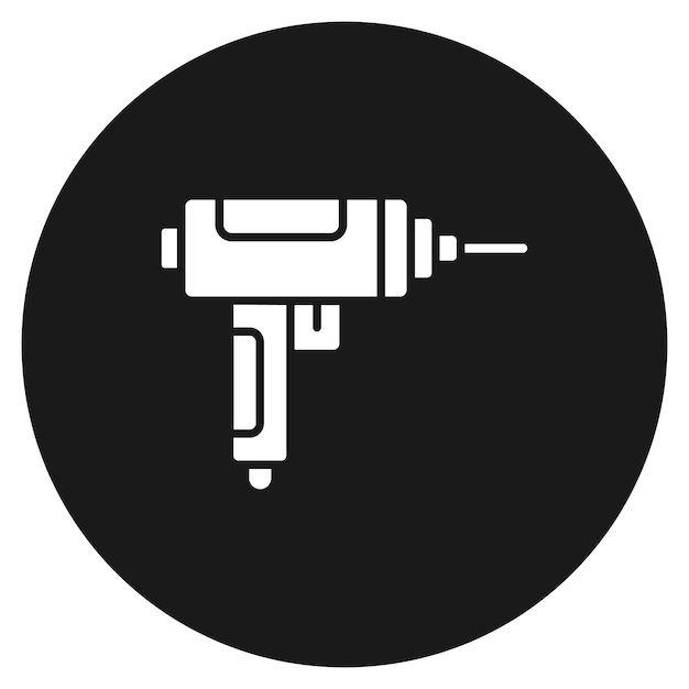 El icono del vector de perforación se puede utilizar para el conjunto de iconos de herramientas de construcción