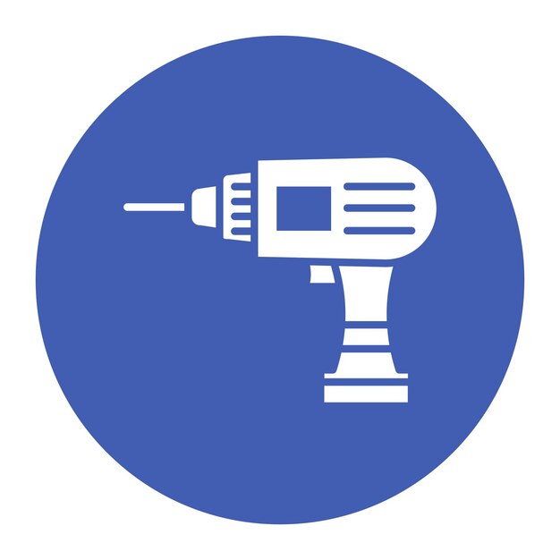 El icono del vector de perforación se puede utilizar para el conjunto de iconos de mejoras para el hogar