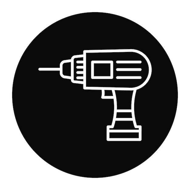 El icono del vector de perforación se puede utilizar para el conjunto de iconos de mejoras para el hogar