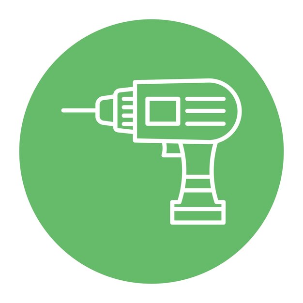 El icono del vector de perforación se puede utilizar para el conjunto de iconos de mejoras para el hogar