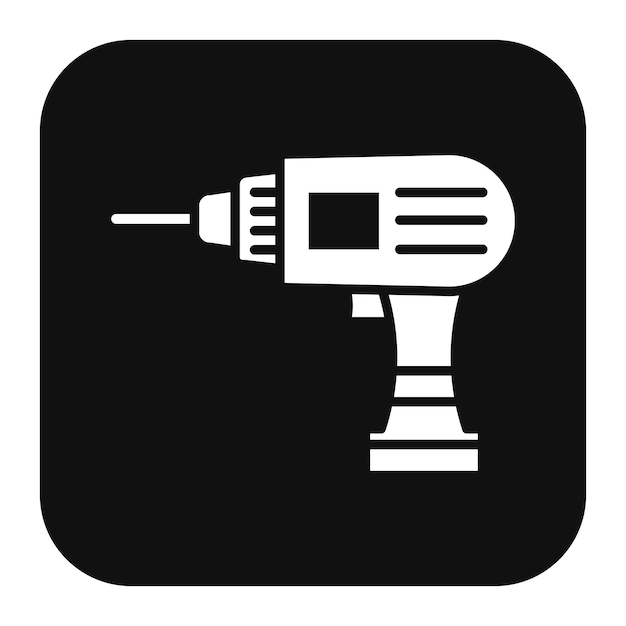 El icono del vector de perforación se puede utilizar para el conjunto de iconos de mejoras para el hogar