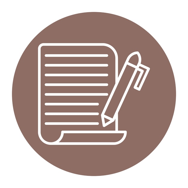 El icono del vector de pergamino se puede utilizar para el conjunto de iconos de literatura