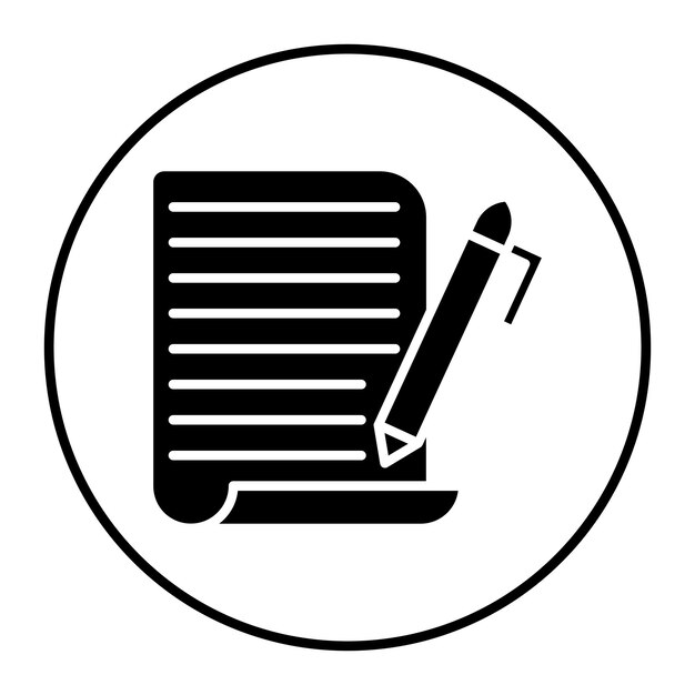 El icono del vector de pergamino se puede utilizar para el conjunto de iconos de literatura