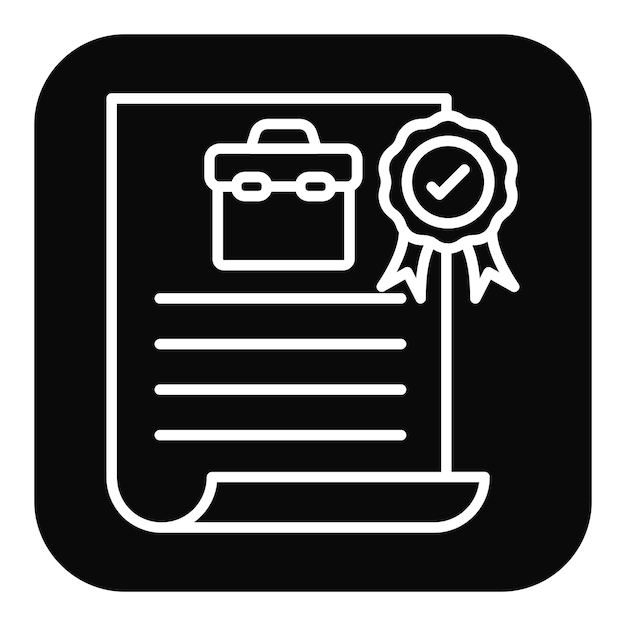 El icono del vector de permisos comerciales se puede utilizar para el conjunto de iconos comerciales basados en el hogar