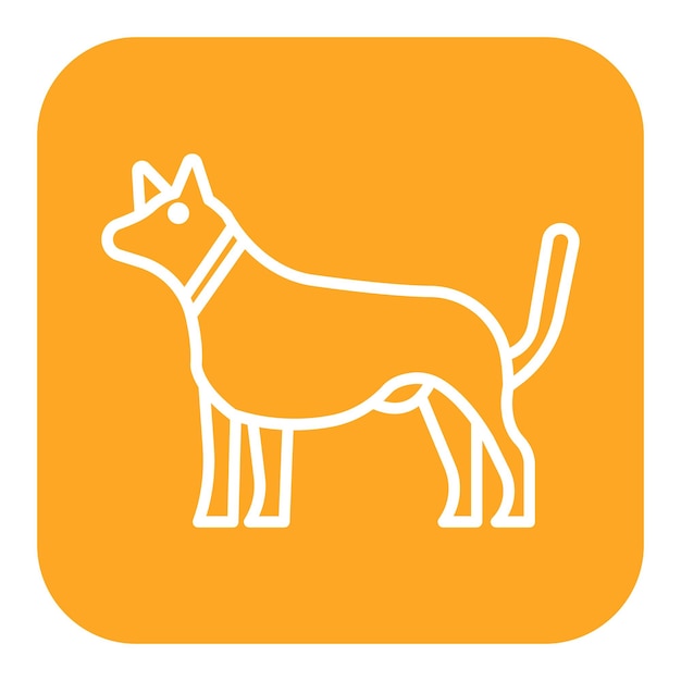 El icono del vector del perro se puede usar para el conjunto de iconos de comodidad