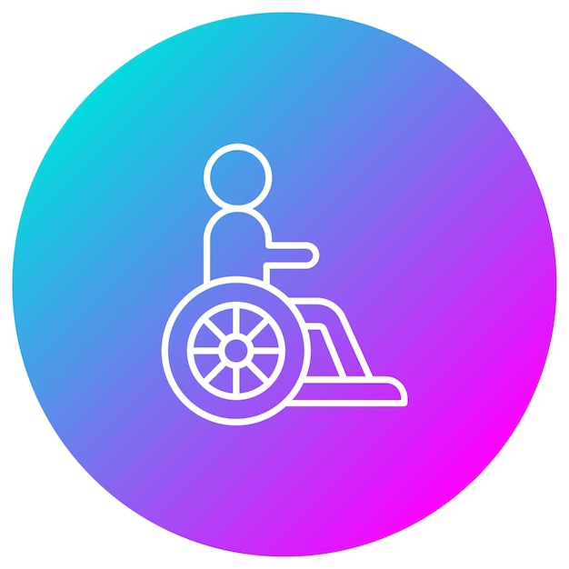 El icono del vector de persona discapacitada se puede utilizar para el conjunto de iconos de inmigración