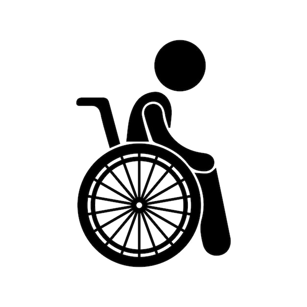 icono del vector de la persona discapacitada