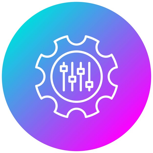 El icono del vector de personalización de masa se puede utilizar para el conjunto de iconos de producción en masa