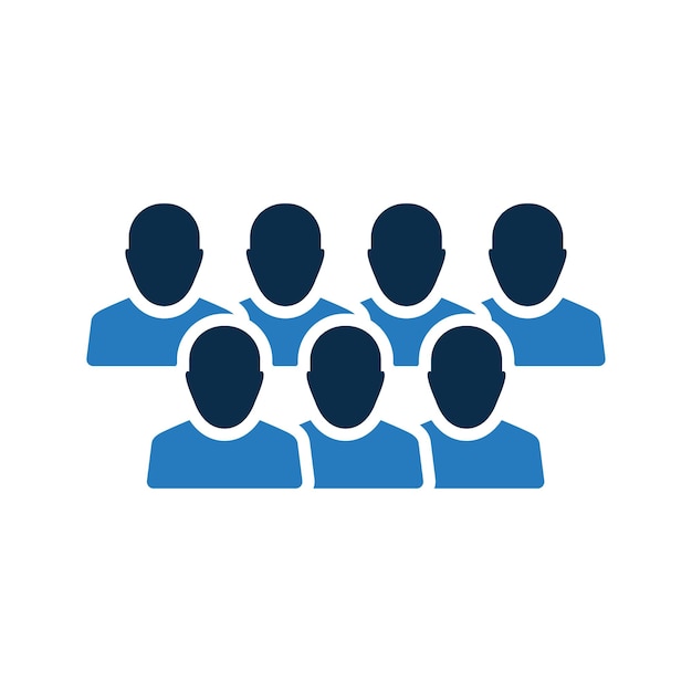 Icono del vector de personas humanas del grupo