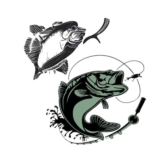 Icono de vector de pesca
