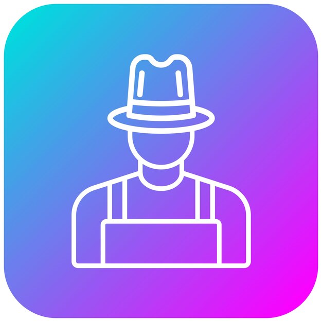 El icono del vector pescador se puede usar para el conjunto de iconos de la línea costera