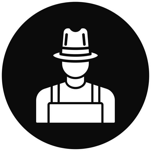 El icono del vector pescador se puede usar para el conjunto de iconos de la línea costera