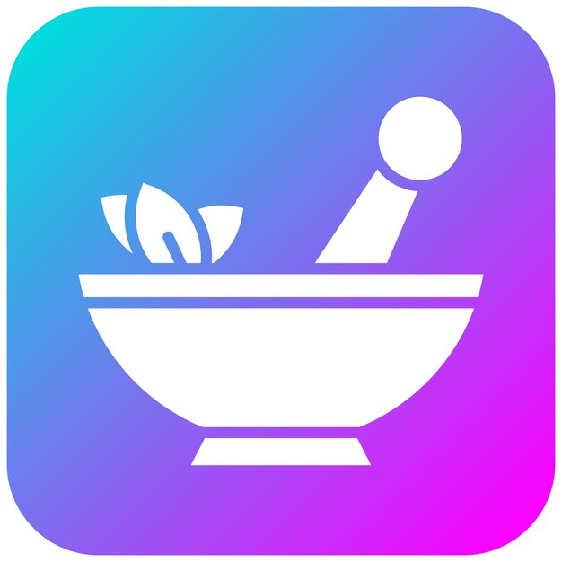 El icono del vector Pestle se puede usar para el conjunto de iconos de Medicina I