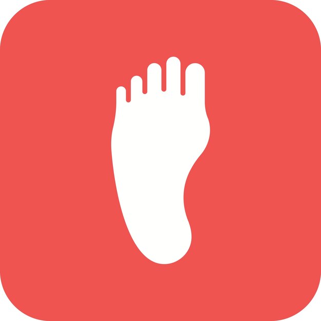 El icono del vector del pie se puede utilizar para el conjunto de iconos médicos