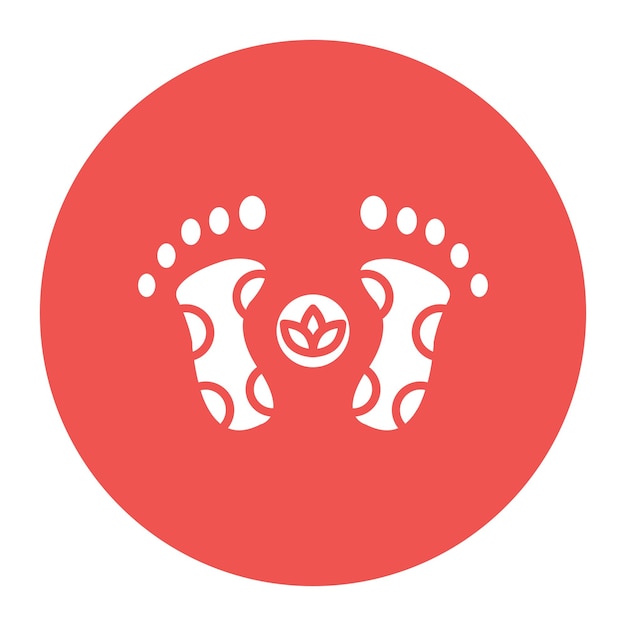 El icono del vector de pie de Spa se puede usar para el conjunto de iconos de Spa