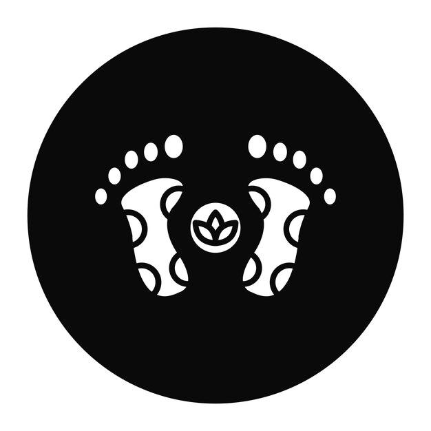 El icono del vector de pie de Spa se puede usar para el conjunto de iconos de Spa