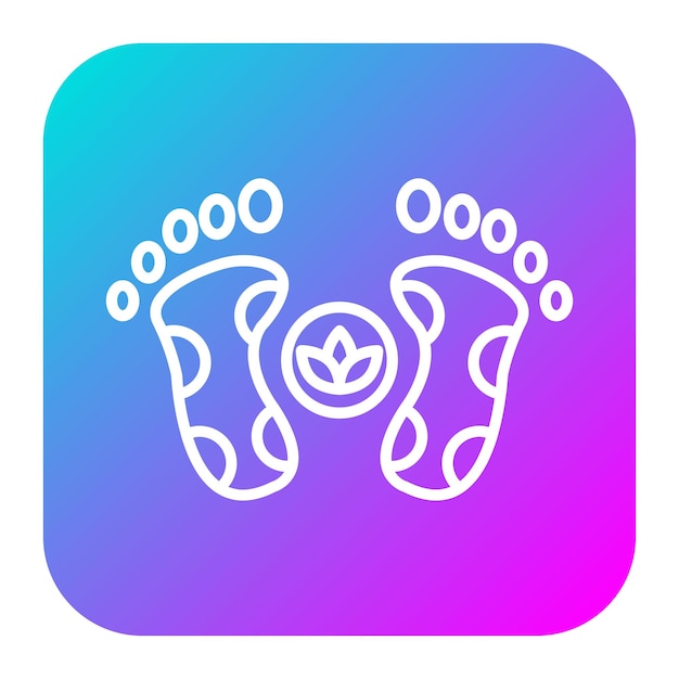 El icono del vector de pie de Spa se puede usar para el conjunto de iconos de Spa