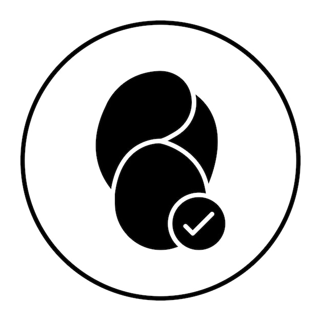 El icono del vector de la piel normal se puede utilizar para el conjunto de iconos de cuidado de la piel