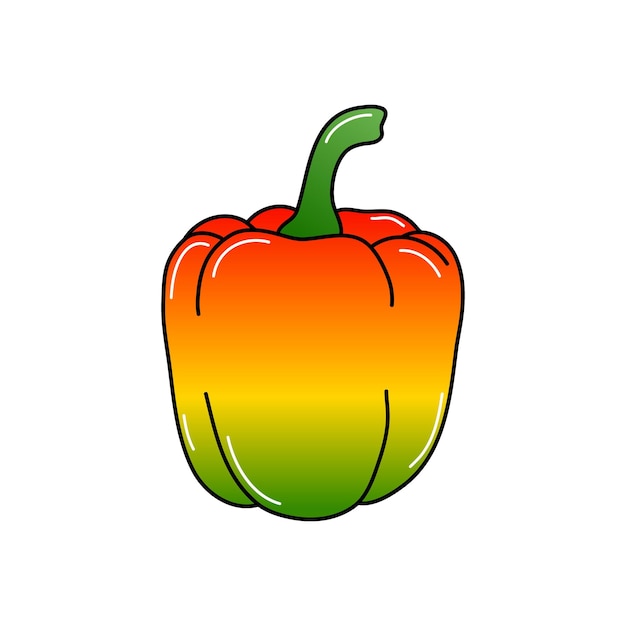 Un icono de vector de pimiento Ilustración vegetal
