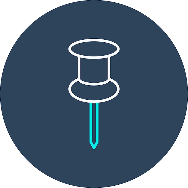 El icono del vector pin se puede usar para el conjunto de iconos de la biblioteca