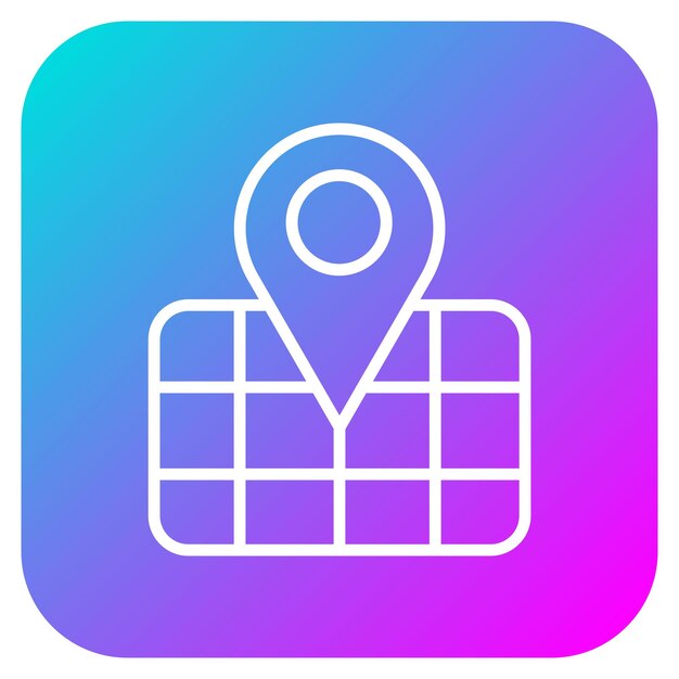 El icono del vector de pin de ubicación se puede usar para el conjunto de iconos de entretenimiento