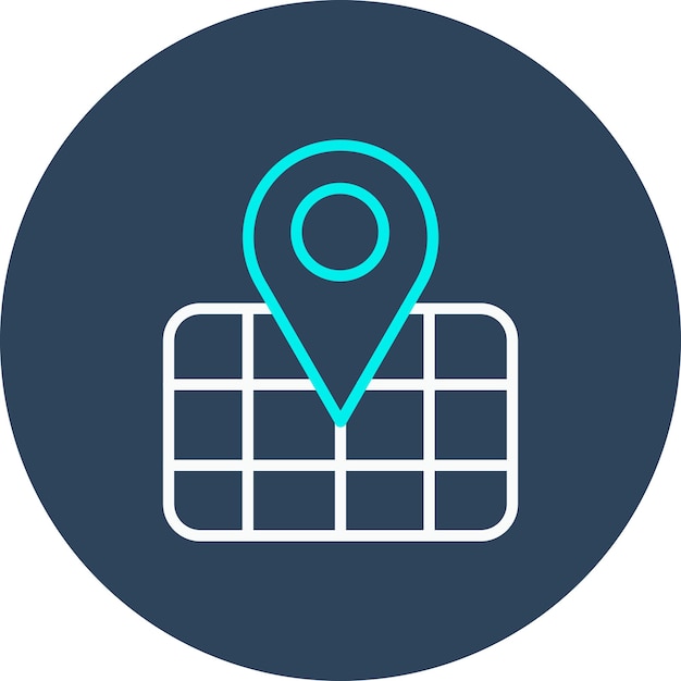 El icono del vector de pin de ubicación se puede usar para el conjunto de iconos de entretenimiento