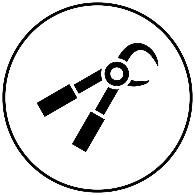 El icono del vector de la pinza se puede usar para el conjunto de iconos de Shoemaker